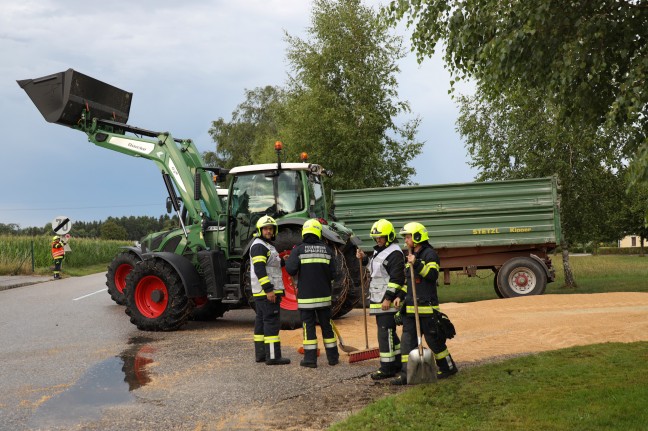 Verlorenes Ladegut sorgte fr Einsatz der Feuerwehr in Sipbachzell