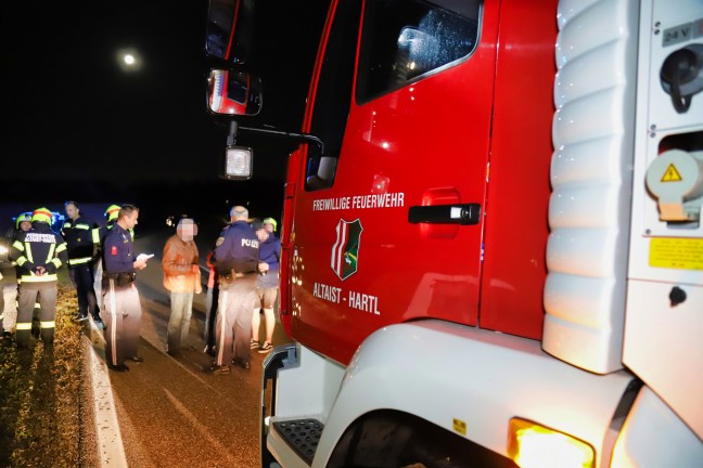 Umgestürztes Kleinfahrzeug sorgte kurzzeitig für größeren Einsatz in Ried in der Riedmark