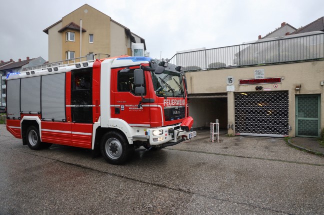 Technischer Einsatz bei einer Tiefgarage einer Wohnanlage in Wels-Neustadt