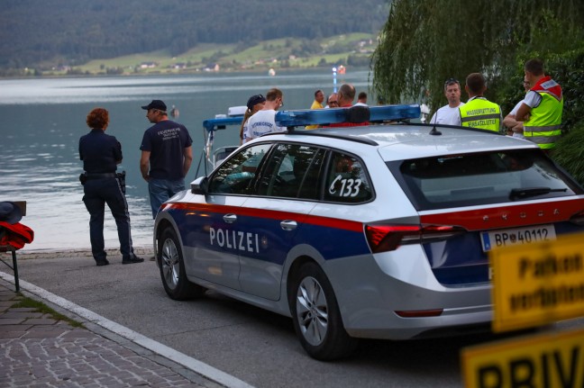 Taucheinsatz: Stand-Up-Paddler (23) im Wolfgangsee bei St. Wolfgang im Salzkammergut untergegangen