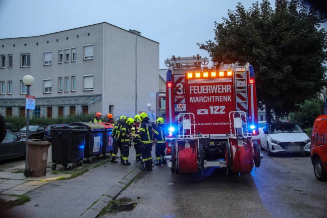 Kleinerer Brand in der Kche einer Mehrparteienhauswohnung in Marchtrenk