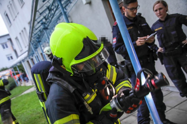 Kleinerer Brand in der Kche einer Mehrparteienhauswohnung in Marchtrenk