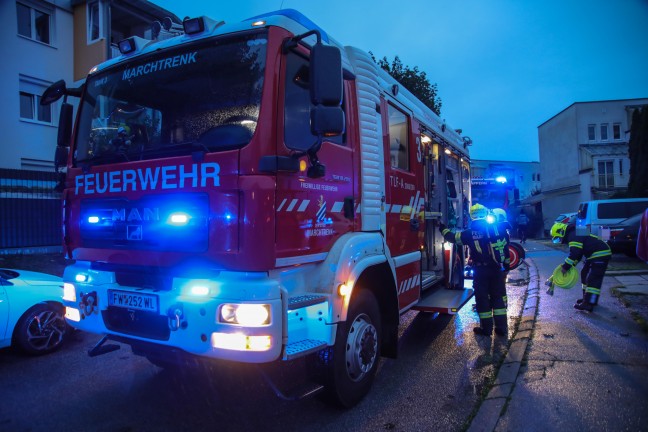 Kleinerer Brand in der Kche einer Mehrparteienhauswohnung in Marchtrenk