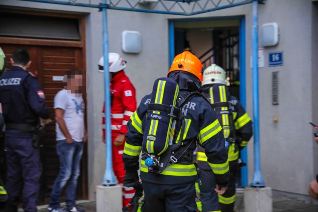 Kleinerer Brand in der Kche einer Mehrparteienhauswohnung in Marchtrenk