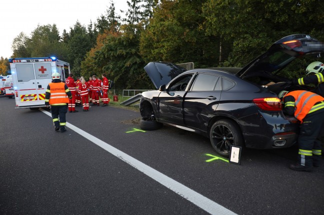 Crash auf Innkreisautobahn bei Wels-Oberthan forderte zwei Leichtverletzte