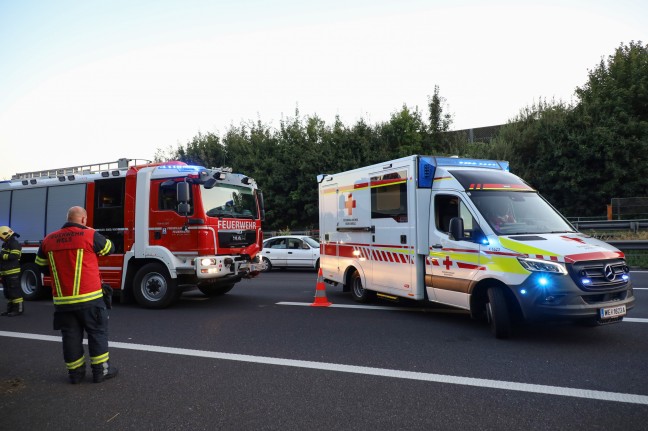 Crash auf Innkreisautobahn bei Wels-Oberthan forderte zwei Leichtverletzte