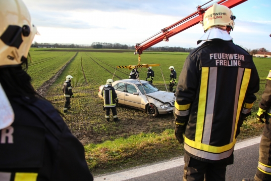 Verkehrsunfall auf der Paschinger Straße in Oftering endet glücklicherweise glimpflich