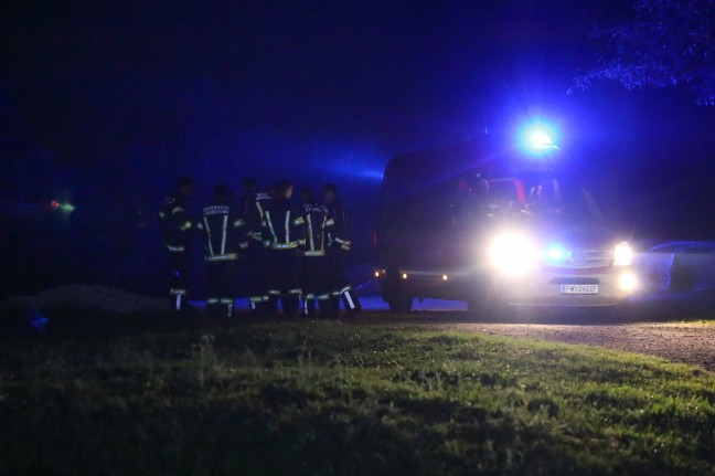 Feuerwehr-Drohne und Hhenretter bei Rettung eines Wanderers in Haibach ob der Donau im Einsatz