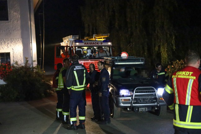 Feuerwehr-Drohne und Hhenretter bei Rettung eines Wanderers in Haibach ob der Donau im Einsatz