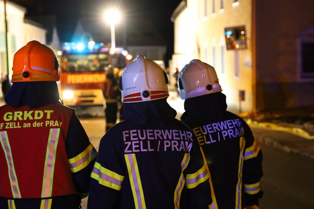 Wohnungsbrand in einem Mehrparteienwohngebude im Ortszentrum von Riedau