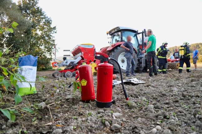 Beginnender Traktorbrand in Linz-Dornach-Auhof noch rechtzeitig entdeckt und eingedmmt