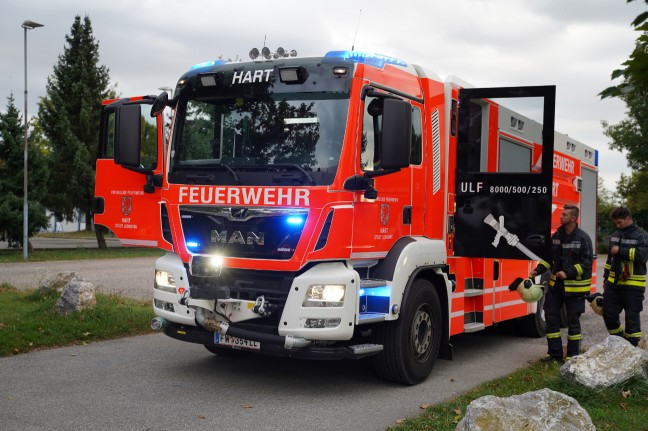 Chlorgasaustritt in einem Hallenbad in Leonding fhrte zu Einsatz zweier Feuerwehren