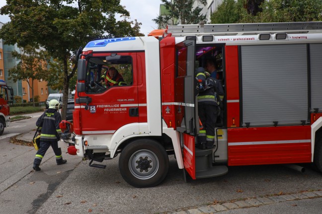 Brandverdacht in der Tiefgarage einer Wohnanlage in Wels-Neustadt