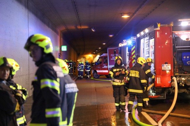 Steinhaus: Herausforderndes Szenario bei groangelegter Einsatzbung im Tunnel Steinhaus-Taxlberg