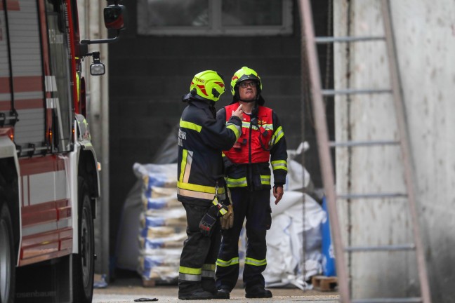 Drei Feuerwehren bei Brand in einer Trocknungsanlage eines Unternehmens in Hrsching im Einsatz