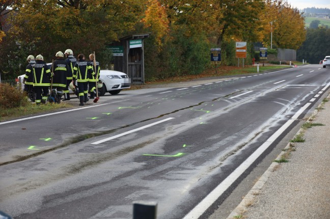 Autolenkerin nach Verkehrsunfall bei Steegen durch Feuerwehr aus Unfallfahrzeug befreit