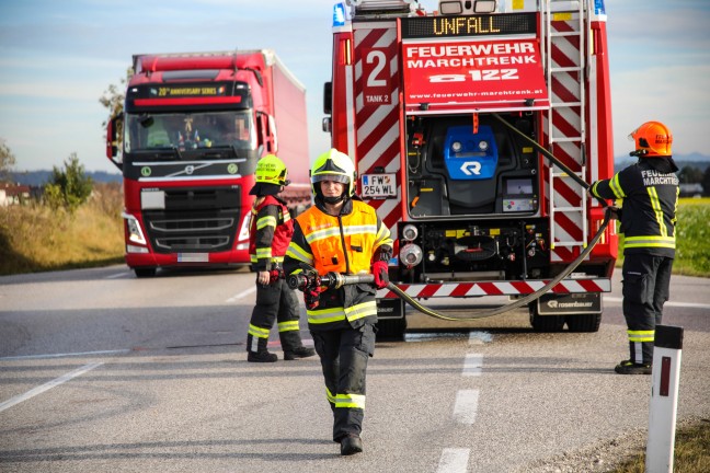 Verkehrsunfall mit Motorroller in Marchtrenk fordert einen Verletzten