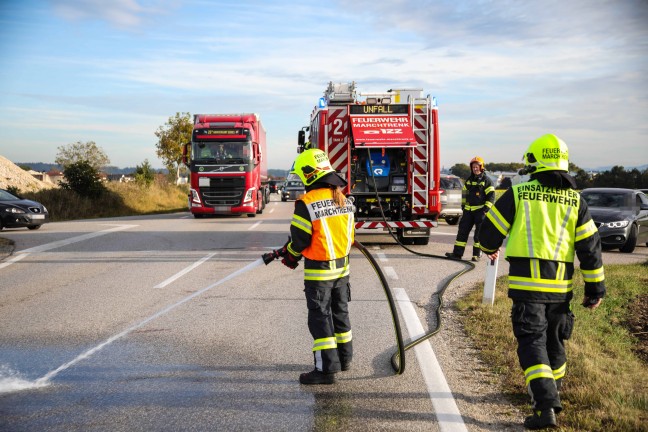 Verkehrsunfall mit Motorroller in Marchtrenk fordert einen Verletzten