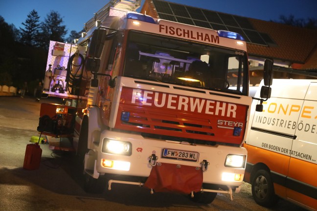 Kellerbrand in einem Einfamilienhaus in Fischlham fhrte zu Einsatz zweier Feuerwehren