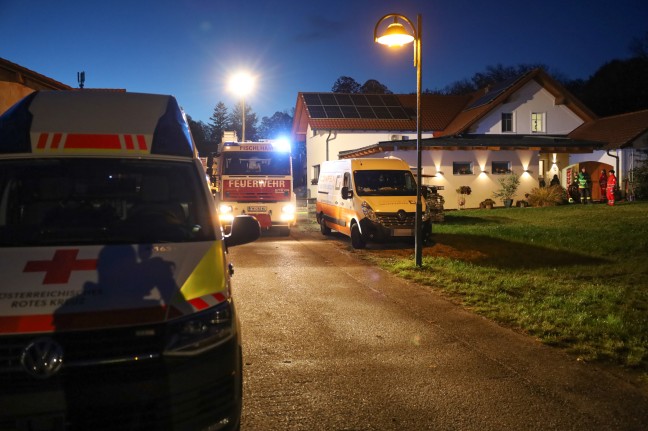 Kellerbrand in einem Einfamilienhaus in Fischlham fhrte zu Einsatz zweier Feuerwehren