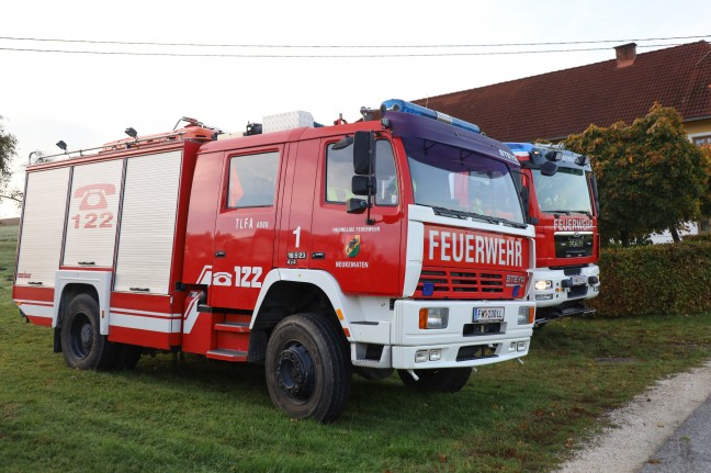 Brand im Hackschnitzelbunker eines landwirtschaftlichen Nebengebudes in Piberbach