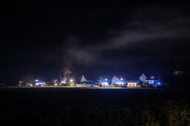 Drei Feuerwehren bei Carport- beziehungsweise Gartenhttenbrand in St. Florian im Einsatz