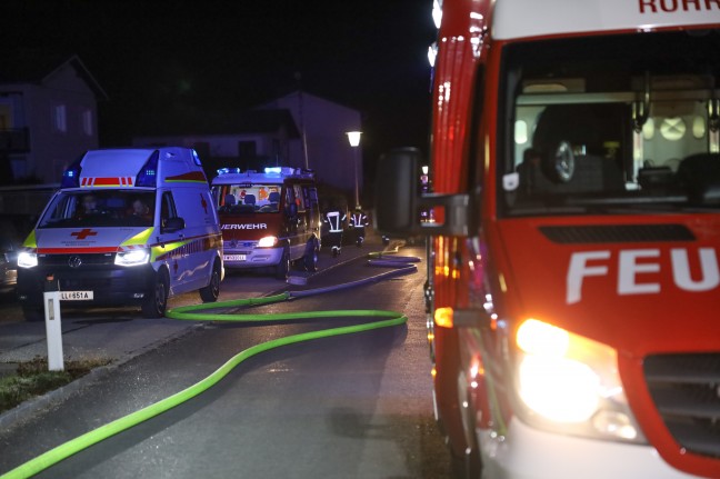 Drei Feuerwehren bei Carport- beziehungsweise Gartenhttenbrand in St. Florian im Einsatz