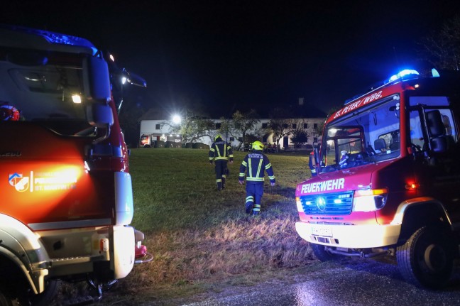 Fnf Feuerwehren bei Brand auf einem Bauernhof in St. Martin im Mhlkreis im Einsatz