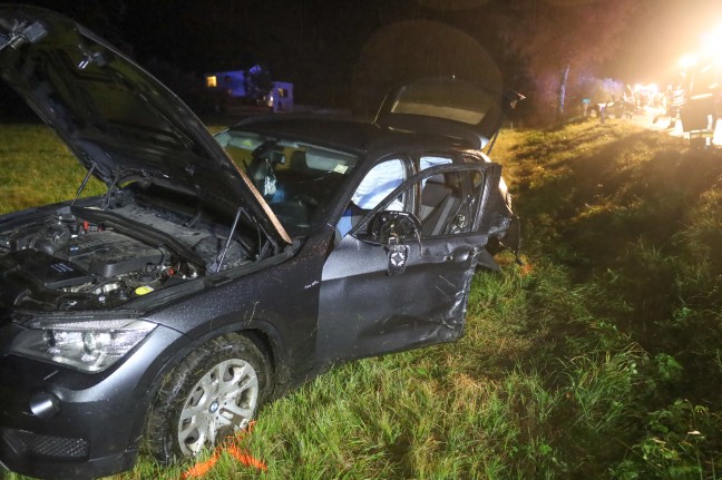 Schwerer Verkehrsunfall mit vier beteiligten PKW auf Rieder Strae in St. Marienkirchen am Hausruck