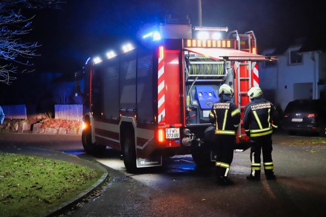 Einsatzkrfte kurzzeitig bei Verpuffung in Heizraum in einem Wohnhaus in Gallneukirchen im Einsatz