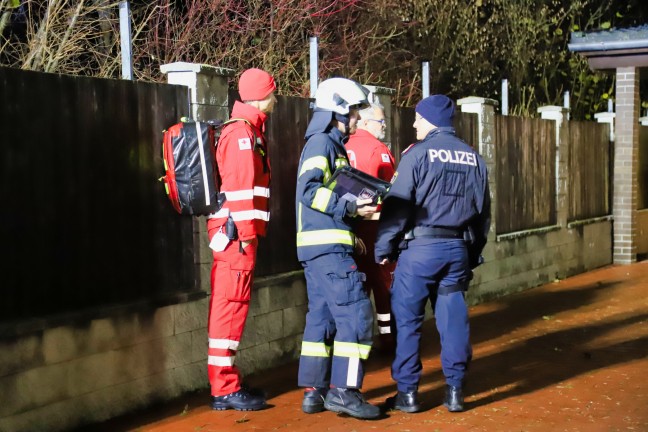 Einsatzkrfte kurzzeitig bei Verpuffung in Heizraum in einem Wohnhaus in Gallneukirchen im Einsatz