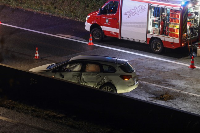 Karambolage mit sieben Autos auf Westautobahn bei Vorchdorf