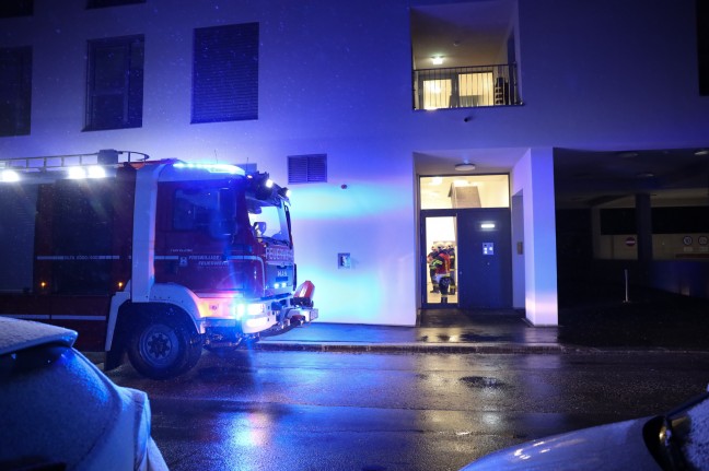 Brandmelder in einer Tiefgarage in Wels-Innenstadt lste Alarm aus