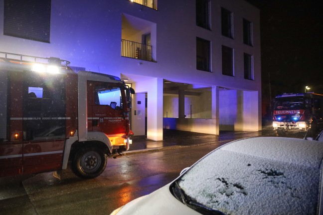 Brandmelder in einer Tiefgarage in Wels-Innenstadt lste Alarm aus