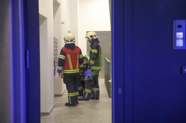 Brandmelder in einer Tiefgarage in Wels-Innenstadt lste Alarm aus