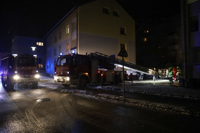 Brand in der Wohnung eines Mehrparteienwohnhauses in Grieskirchen