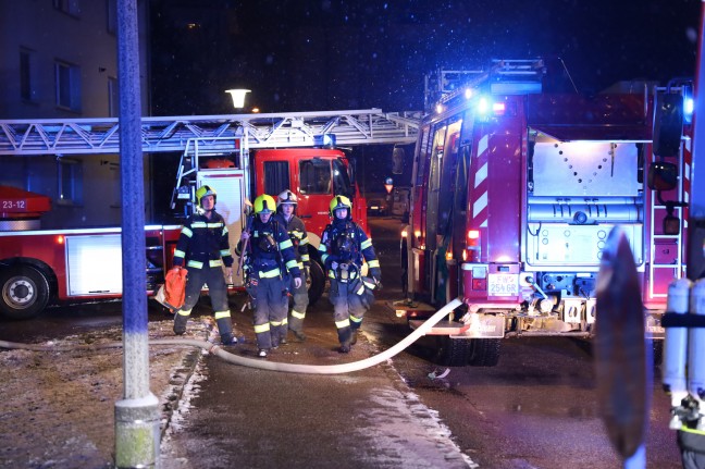 Brand in der Wohnung eines Mehrparteienwohnhauses in Grieskirchen