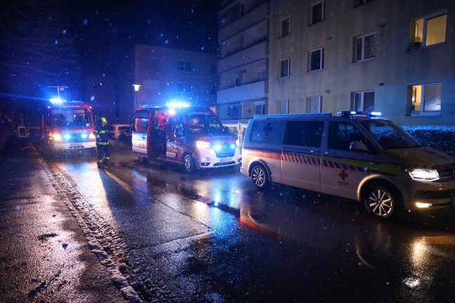 Brand in der Wohnung eines Mehrparteienwohnhauses in Grieskirchen