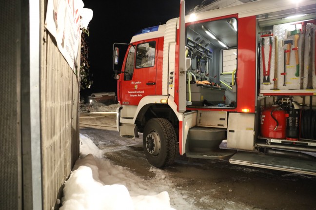 Vier Feuerwehren bei Brand im Heizraum eines Unternehmens in Molln im Einsatz