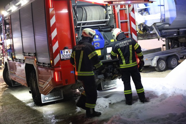 Vier Feuerwehren bei Brand im Heizraum eines Unternehmens in Molln im Einsatz