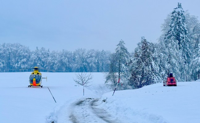 Tdlicher Forstunfall in Gilgenberg am Weilhart - Mann (33) unter Wurzelstock eingeklemmt