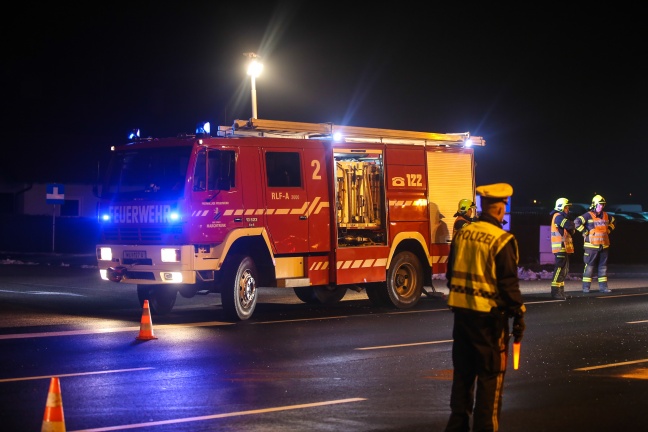 Verkehrsunfall im Abendverkehr in Marchtrenk