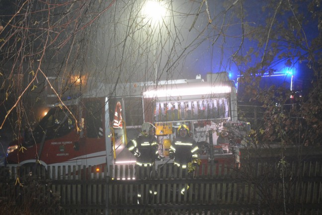 Neun Feuerwehren bei Brand in einem Wohnhaus in St. Veit im Mhlkreis im Einsatz