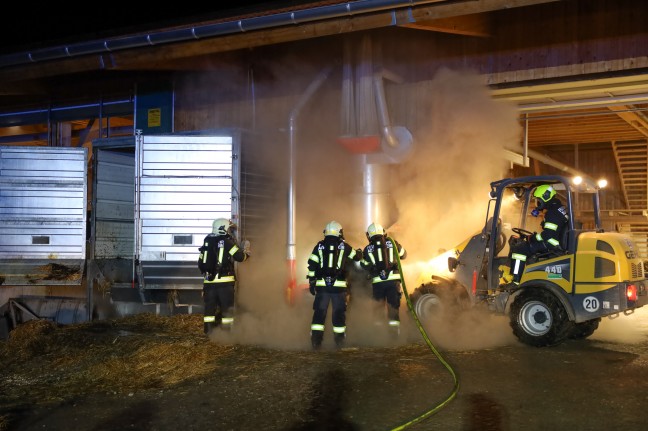 Brand bei einer Heutrocknungsanlage eines Stallgebudes in Hofkirchen an der Trattnach