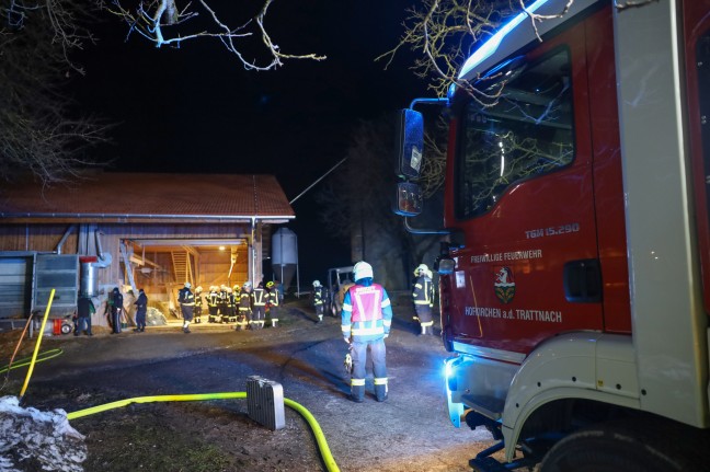 Brand bei einer Heutrocknungsanlage eines Stallgebudes in Hofkirchen an der Trattnach