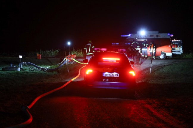 Brand bei einer Heutrocknungsanlage eines Stallgebudes in Hofkirchen an der Trattnach