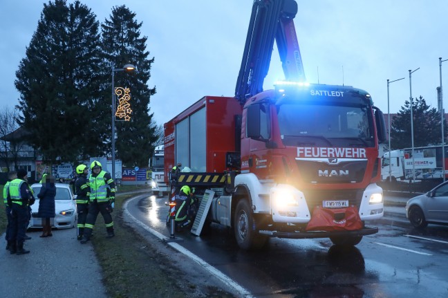 Verkehrsunfall im Frhverkehr auf der Voralpenstrae in Sattledt