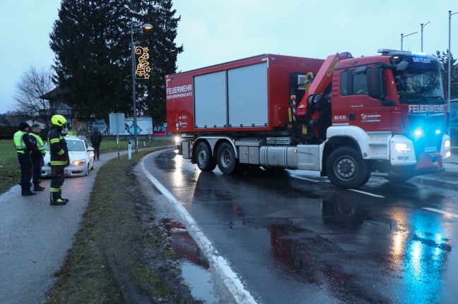 Verkehrsunfall im Frhverkehr auf der Voralpenstrae in Sattledt