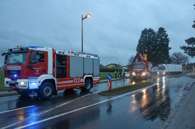 Verkehrsunfall im Frhverkehr auf der Voralpenstrae in Sattledt