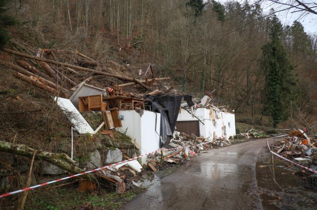 Murenabgang: 500 Jahre altes Haus in Kirchberg ob der Donau von Mure vllig zerstrt